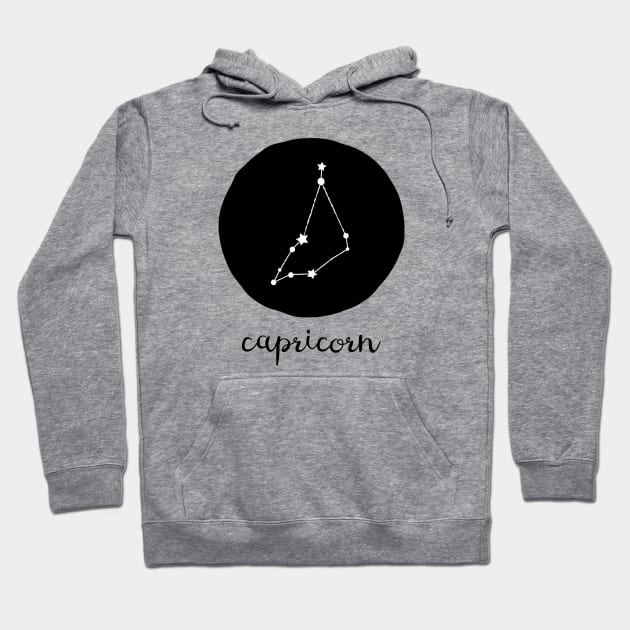 Capricorn Zodiac Constellation Astrological Sign Celestial Art Design Hoodie by tortagialla